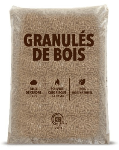Pellets Granulés de bois norme Din+ Palette de 72 sacs de 15 kg