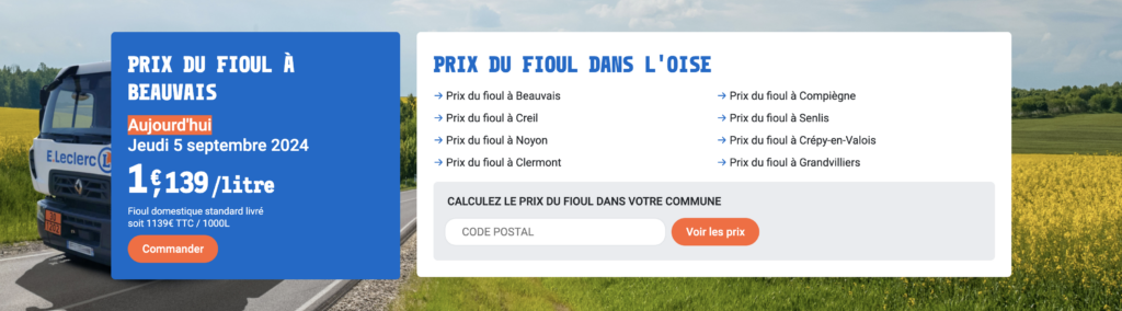 Consultez le prix du fioul dans l'Oise en temps réel sur notre site, ville par ville